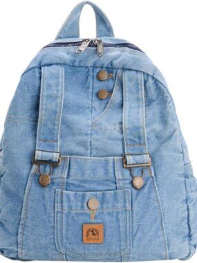 New Denim Backpack Y2K Grunge Style Lightweight Canvas Rucksack Purse